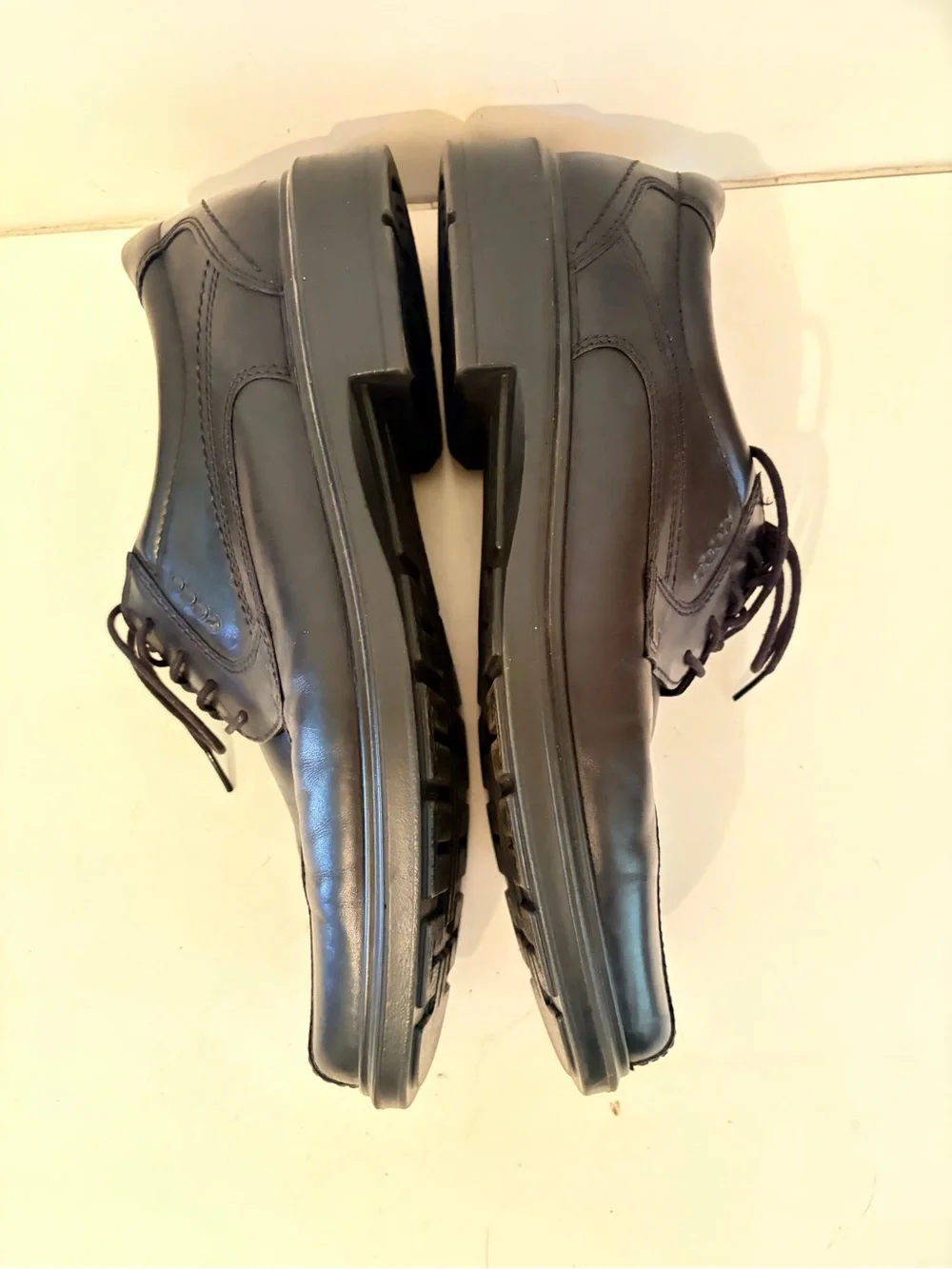 Ecco Black Leather Helsinki Oxford Comfort Dress Shoes